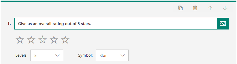 Microsoft Forms - Rating field