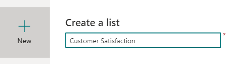Create a new SharePoint List