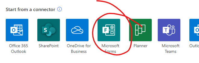New Flow from Microsoft Forms connector