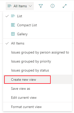 Add a view to Microsoft Lists