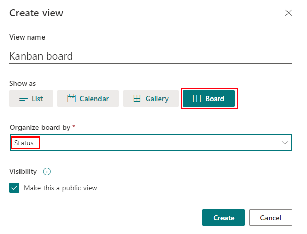 Create Microsoft Lists Board View