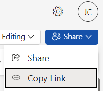copy link in Microsoft Word